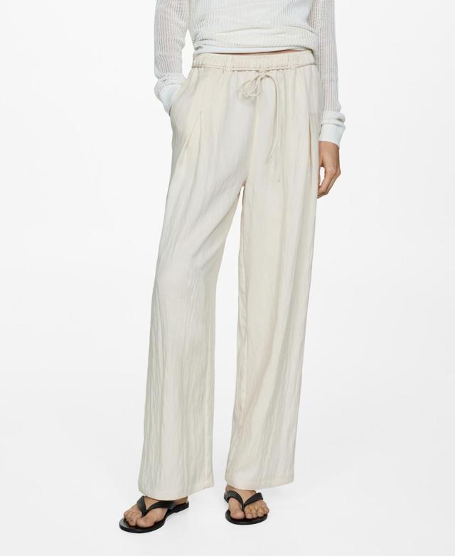 Mango Womens Straight Lyocell Pants Product Image