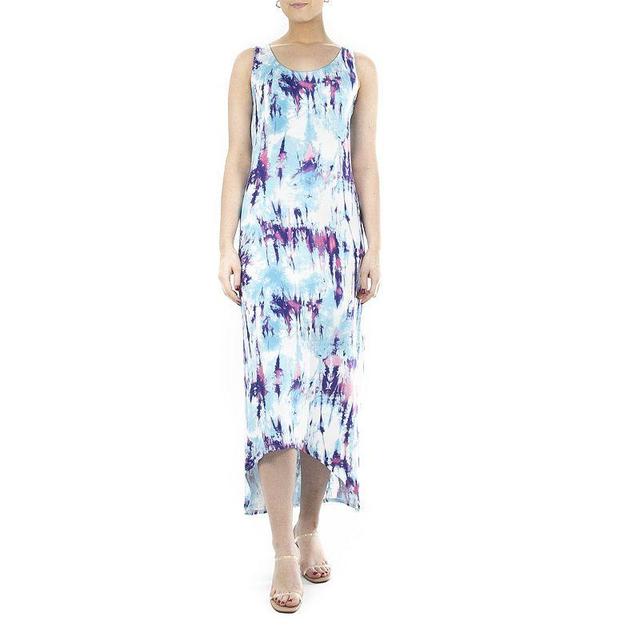 Womens Nina Leonard Tie-Dye Maxi Dress Product Image