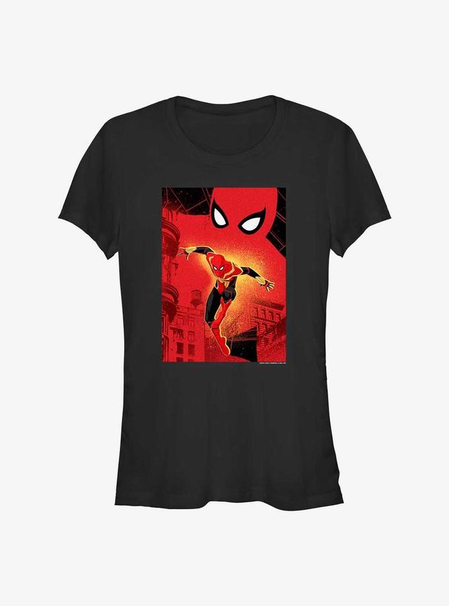 Marvel's Spider-Man Web Swinging Girl's T-Shirt Product Image