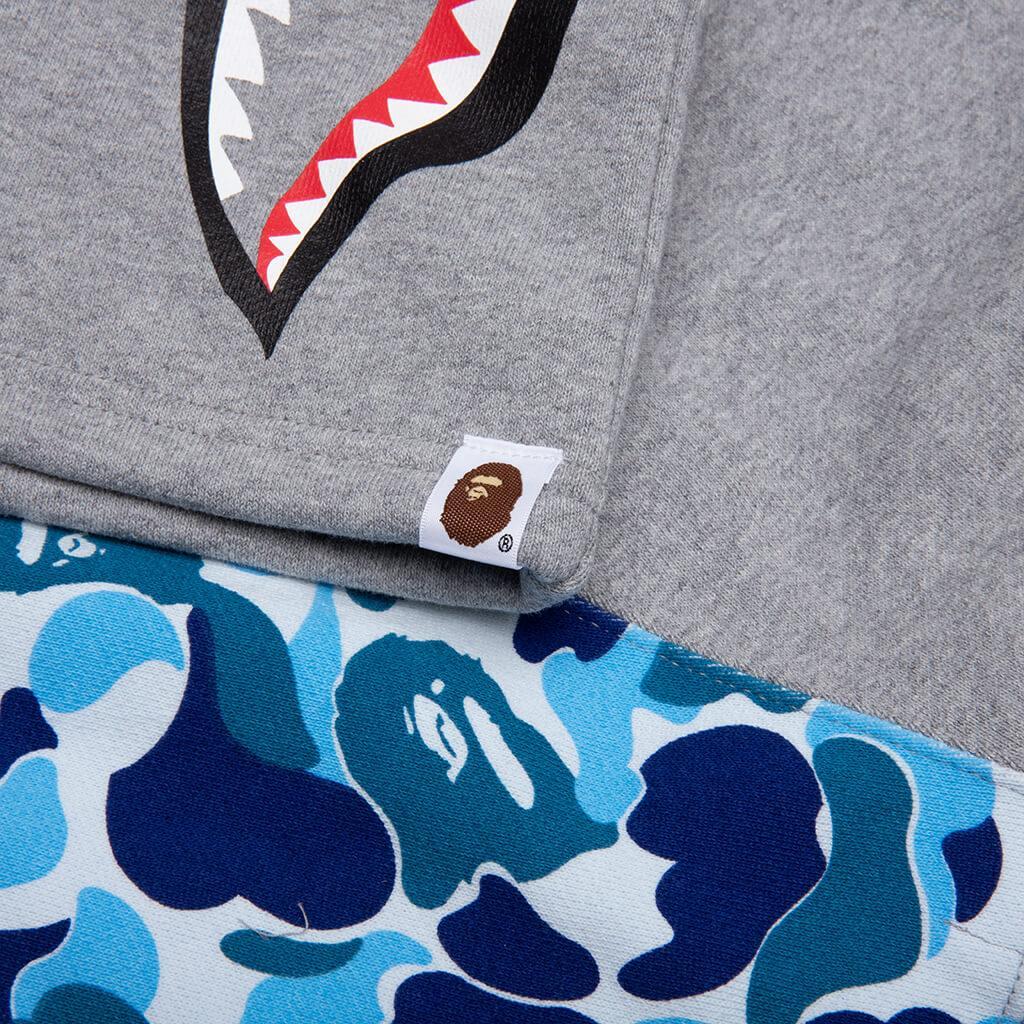 Abc Camo Side Shark Sweat Shorts - Blue Male Product Image