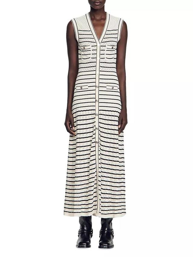 Striped Knit Midi Dress Product Image