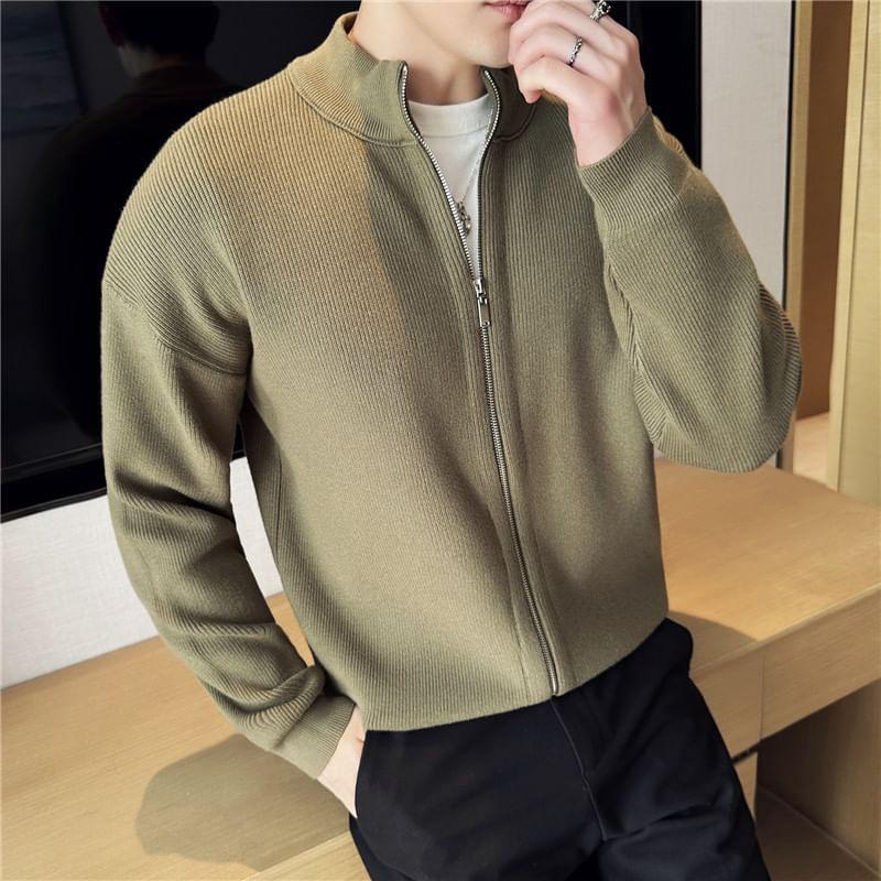 Plain Zip Cardigan Product Image