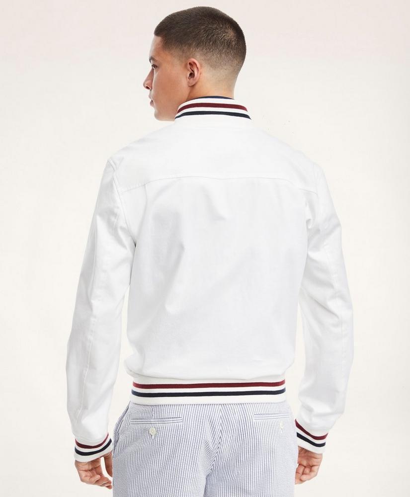 Stretch Cotton Tennis Bomber Jacket Product Image