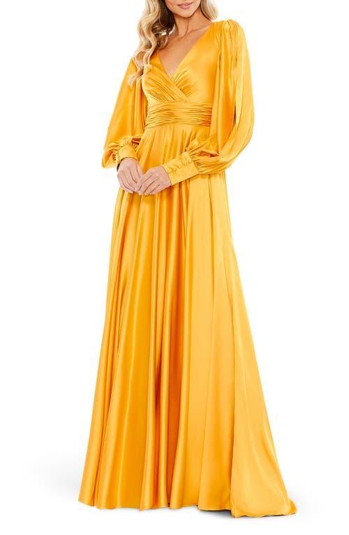 Womens Ieena Satin Split-Sleeve Gown Product Image