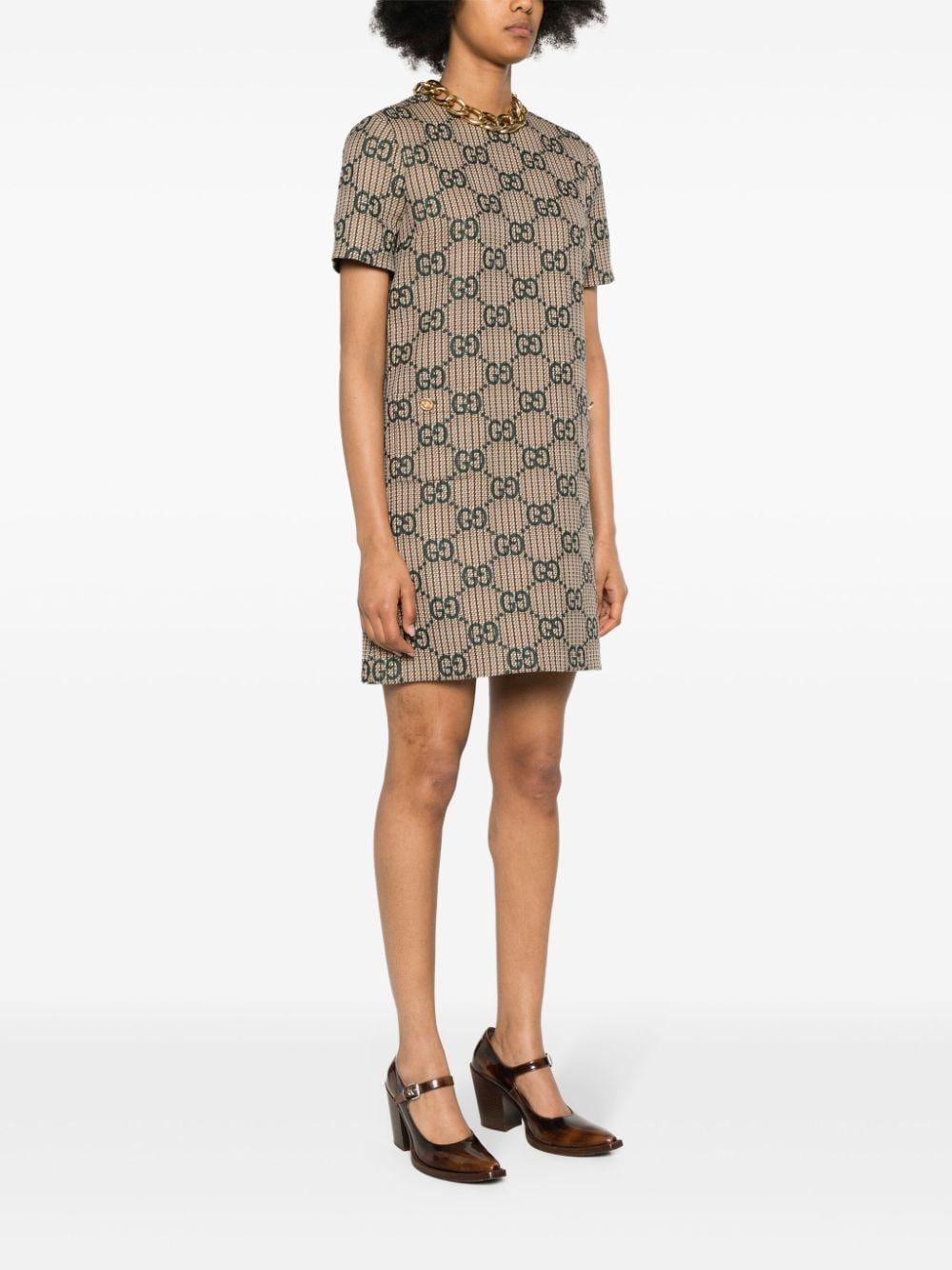 GG-jacquard wool dress Product Image