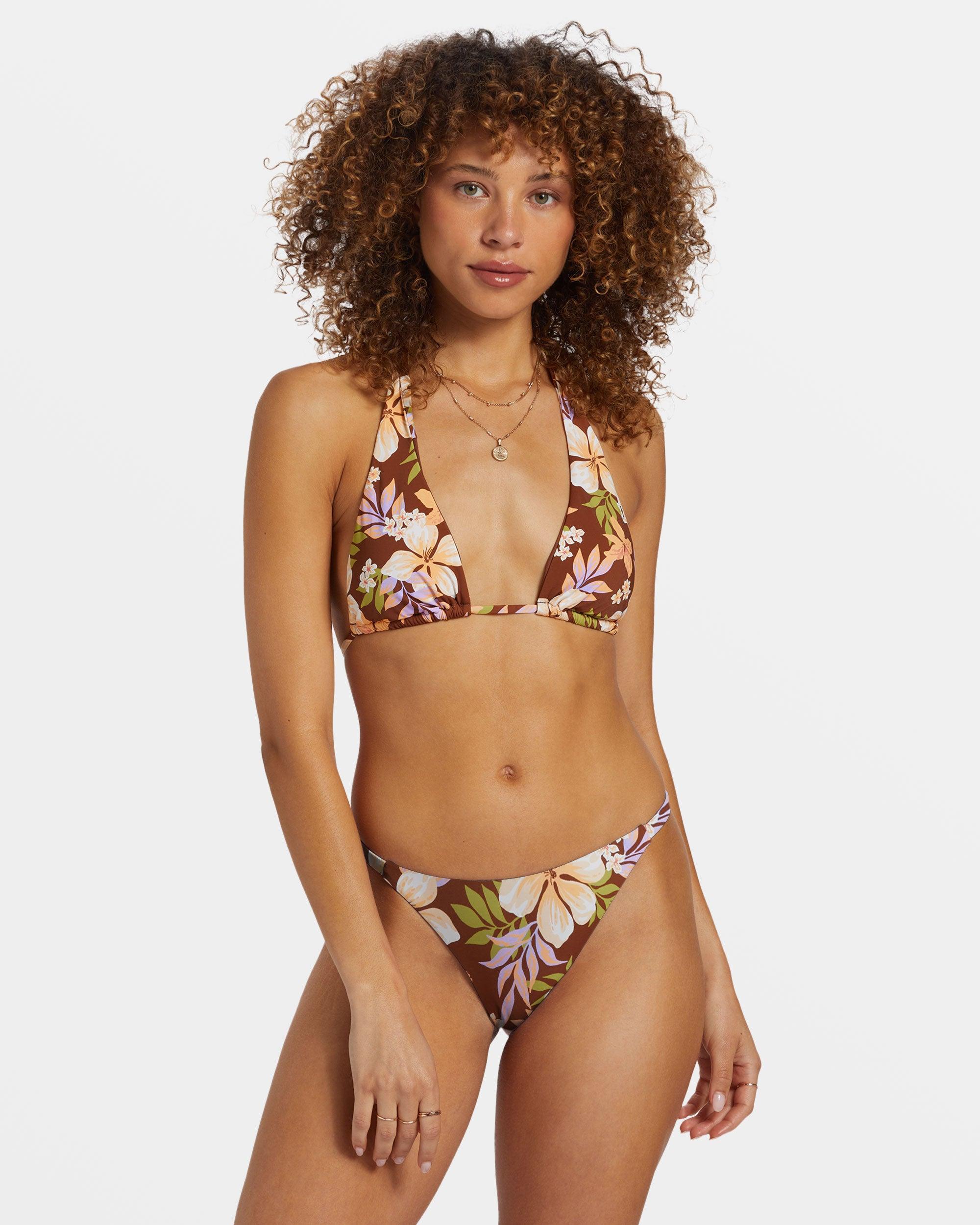 Jungle Bliss Multi-Way Triangle Bikini Top - Toasted Coconut Female Product Image