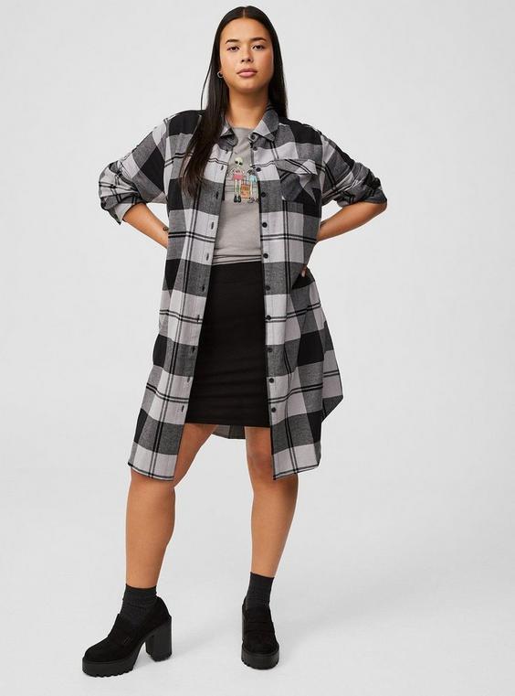 Flannel Midi Shacket Product Image