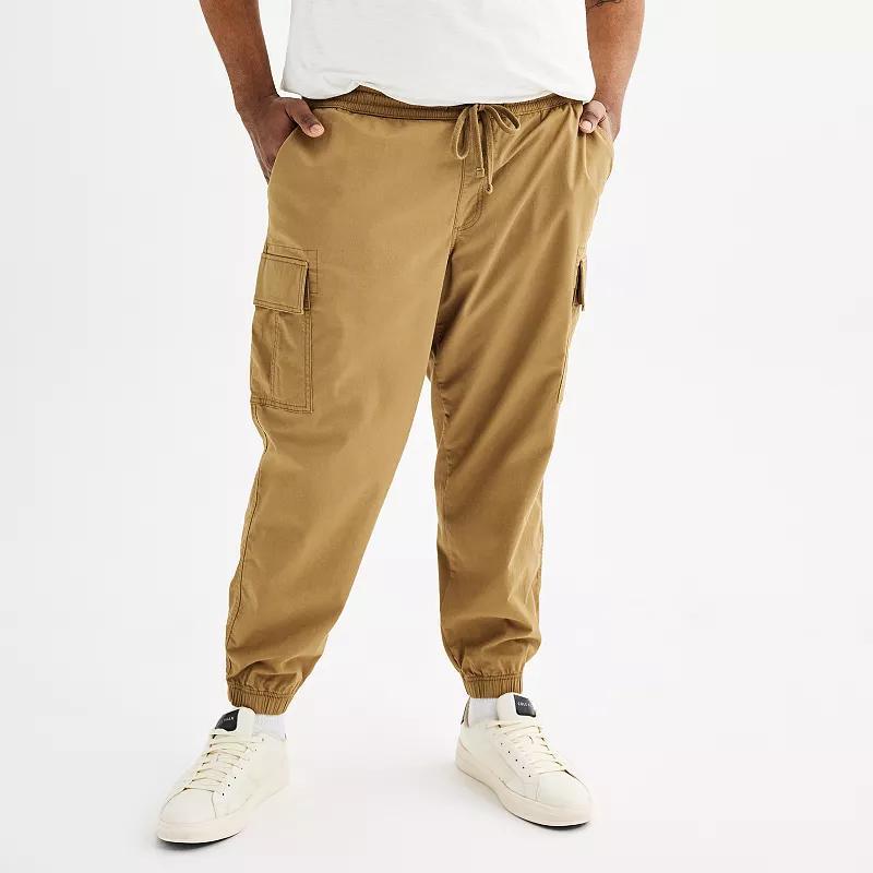 Big & Tall Sonoma Goods For Life Pull-On Cargo Jogger Pants, Mens Kagan Green Product Image