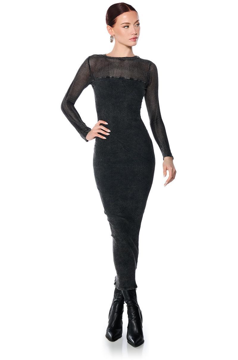 RENEE MESH KNIT MIDI DRESS Product Image