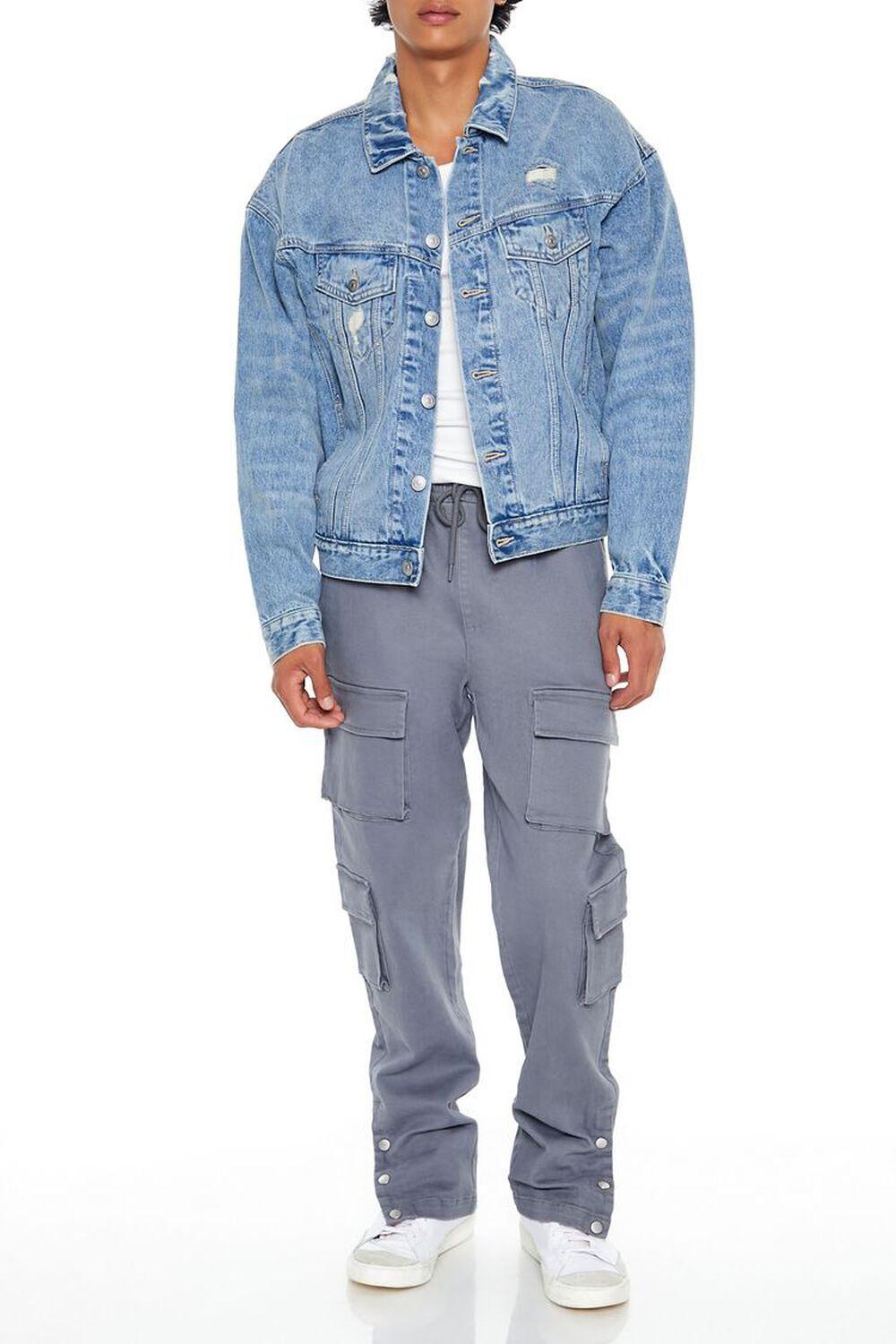 Distressed Denim Trucker Jacket | Forever 21 Product Image