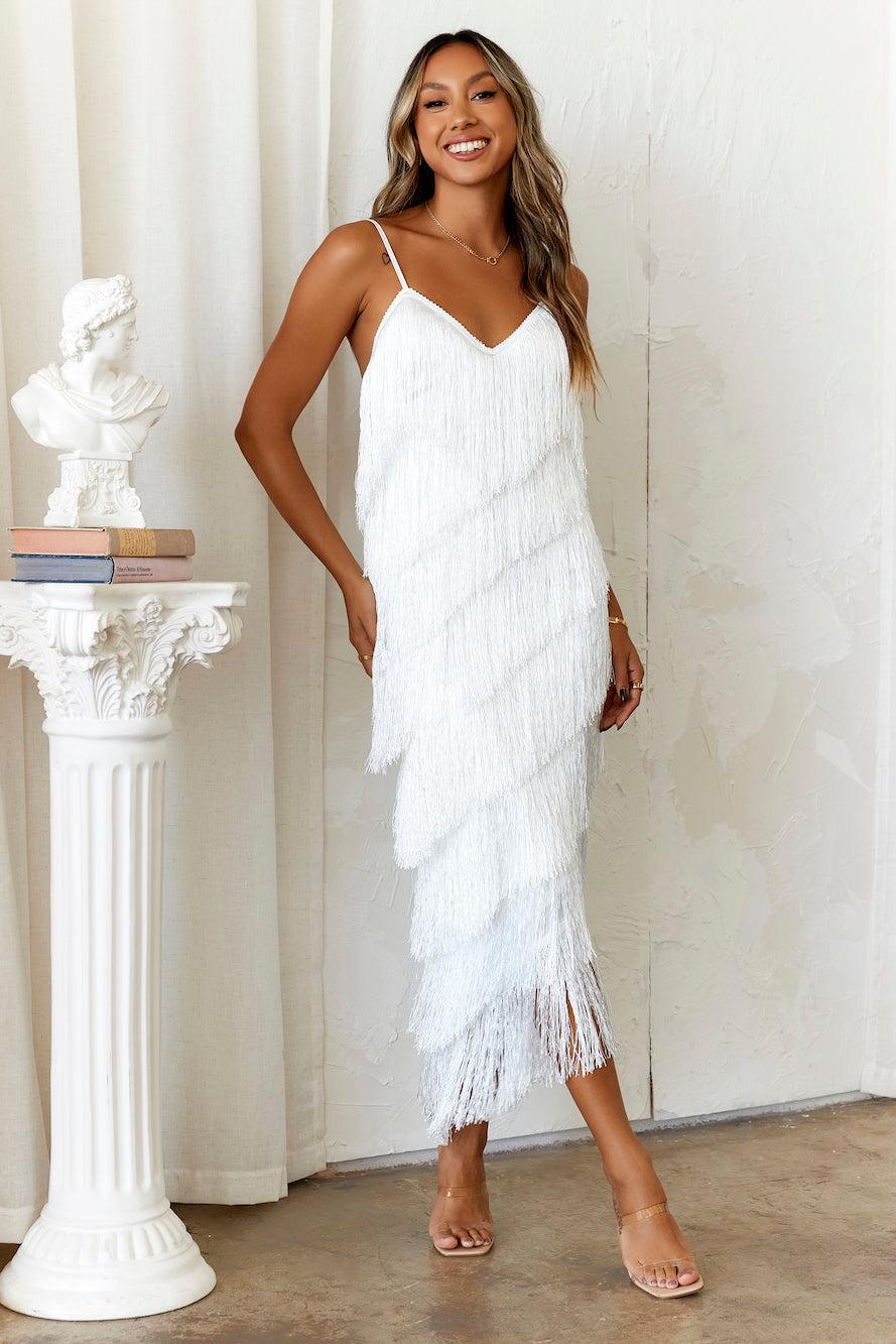 HELLO MOLLY To Be Desired Midi Dress White Product Image