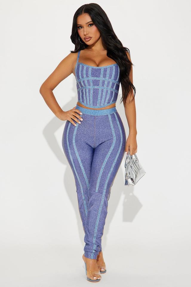 Rio Night Bandage Legging Set - Blue Product Image