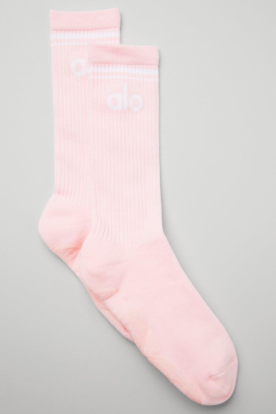 Women's Throwback Barre Sock - Powder Pink/White Female Product Image