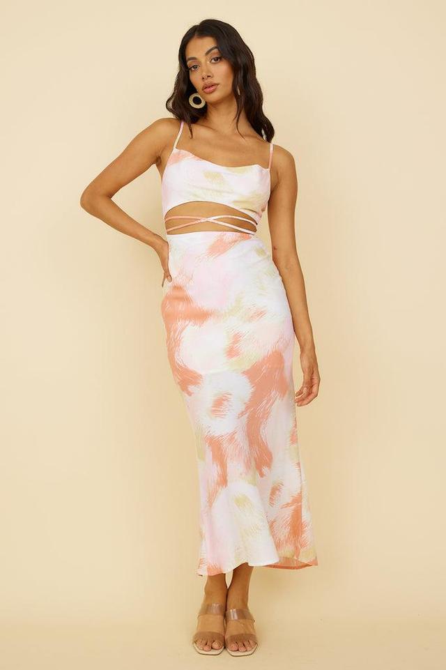 Escape To Paradise Maxi Dress Pink Product Image