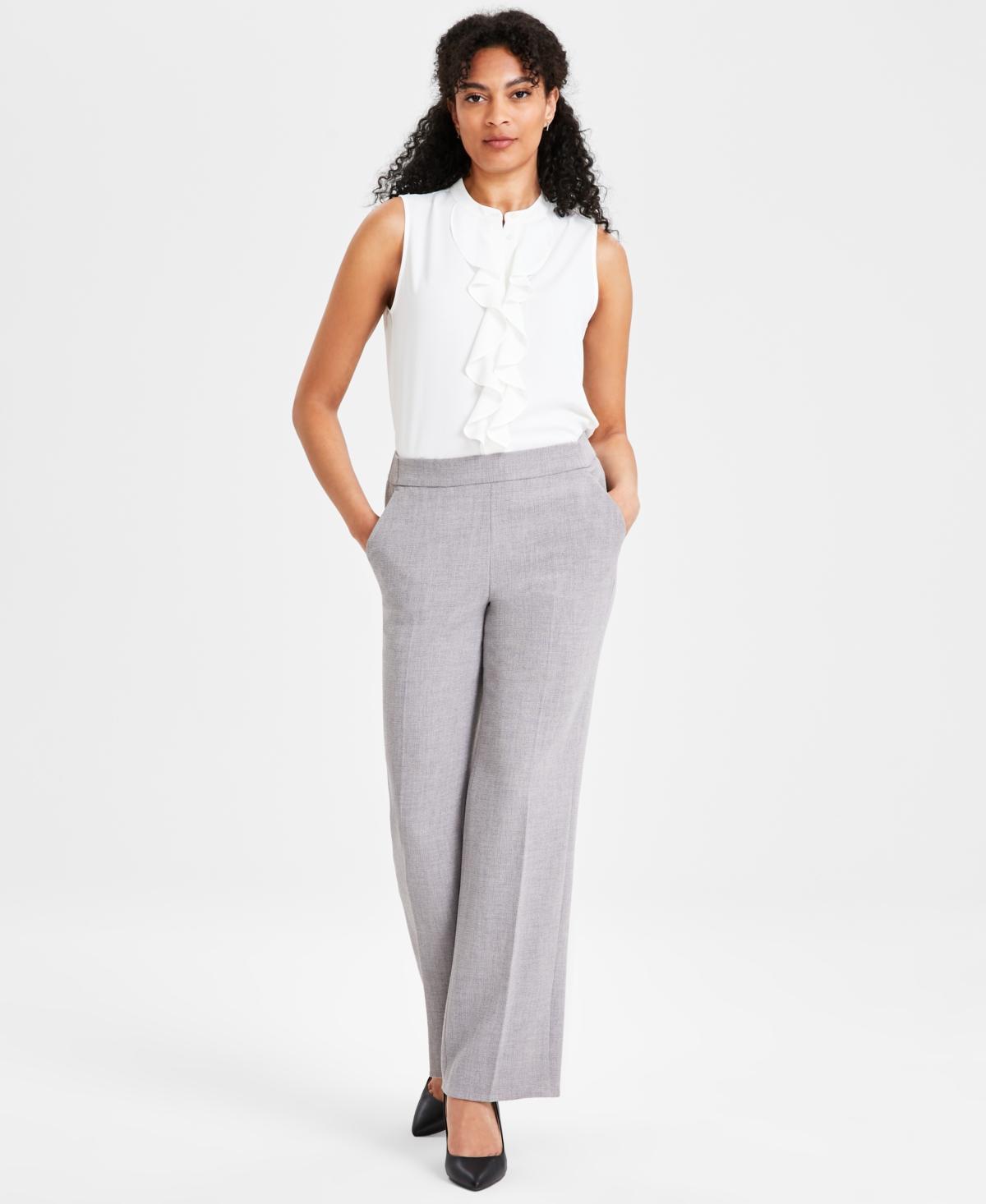 Kasper Womens Pull-On Straight-Leg Pants Product Image