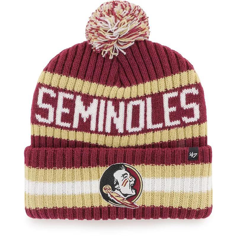 Mens 47 Garnet Florida State Seminoles Bering Cuffed Knit Hat with Pom Product Image