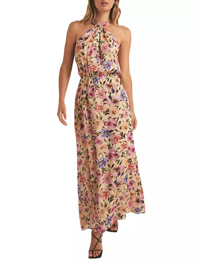 The Standout Floral Halter Maxi Dress Product Image