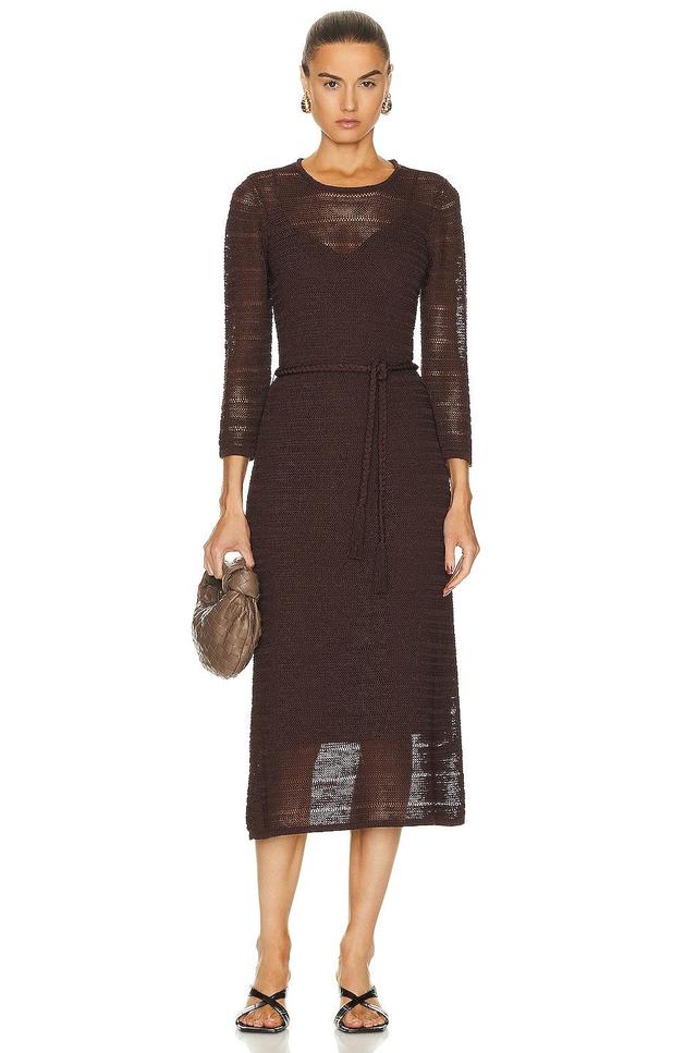 Zimmermann Ginger Cover Up Midi Dress Chocolate. (also in M/L). Product Image