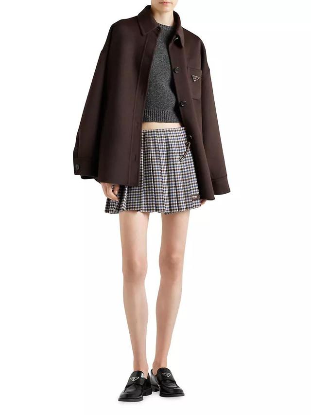 Checked Wool Mini Skirt Product Image