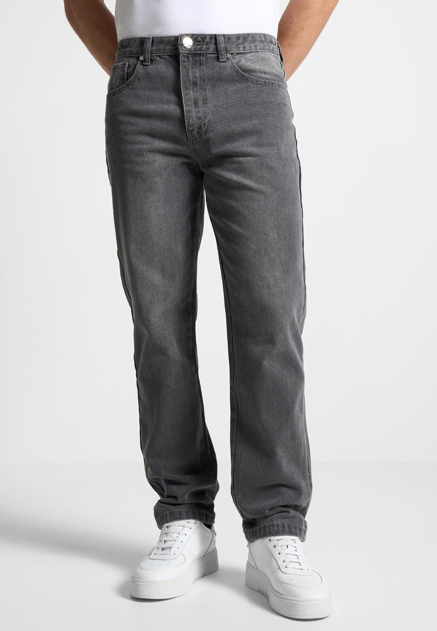 Relaxed Fit Jean - Washed Grey Male Product Image