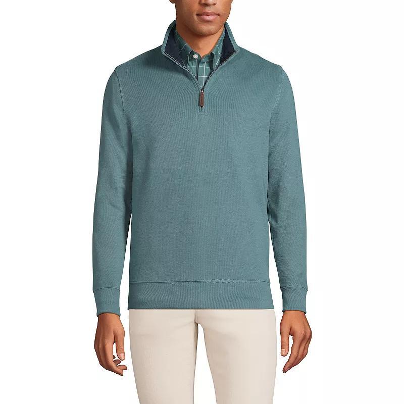 Big & Tall Lands End Bedford Classic-Fit Ribbed Quarter-Zip Sweater, Mens Product Image