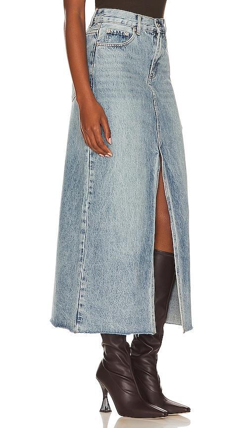 Steve Madden Avani Front Slit Denim Skirt Product Image