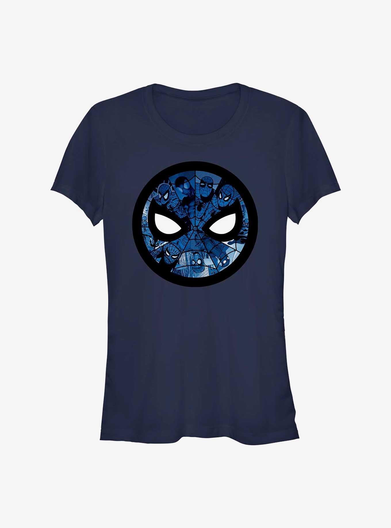 Marvel Spider-Man 60th Anniversary Mask Badge Girls T-Shirt Product Image