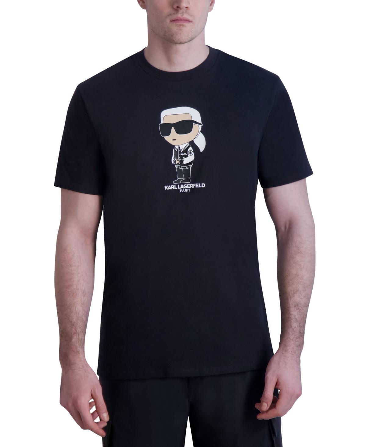 Karl Lagerfeld Paris Mens Karl With Bomber Logo Graphic T-Shirt Product Image