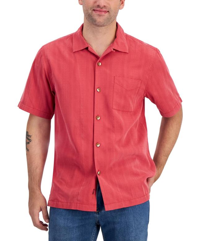 Tommy Bahama Mens Coconut Point Tide Vista IslandZone Moisture-Wicking Dotted Stripe Camp Shirt Product Image