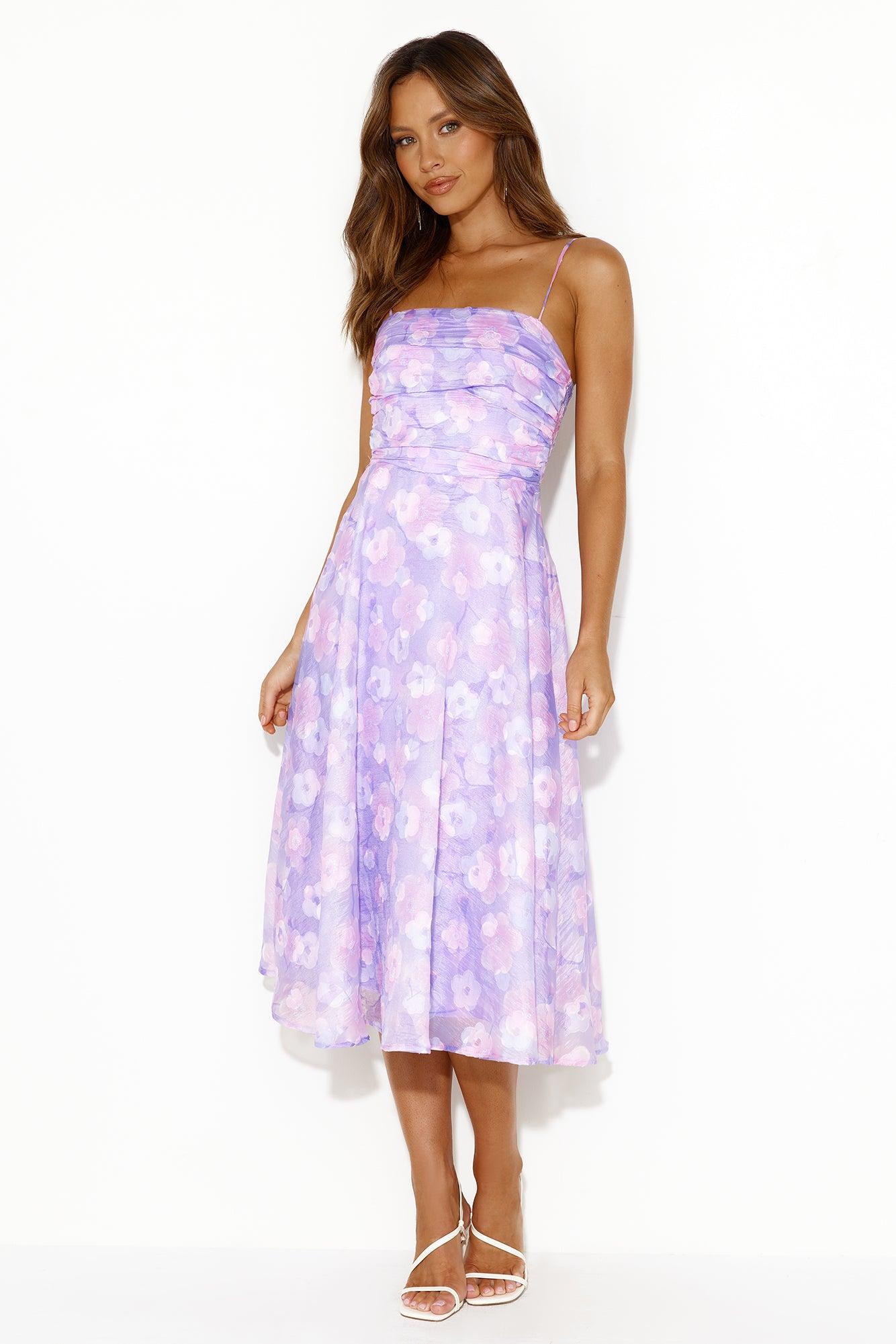 Land Of Wonder Midi Dress Purple Product Image