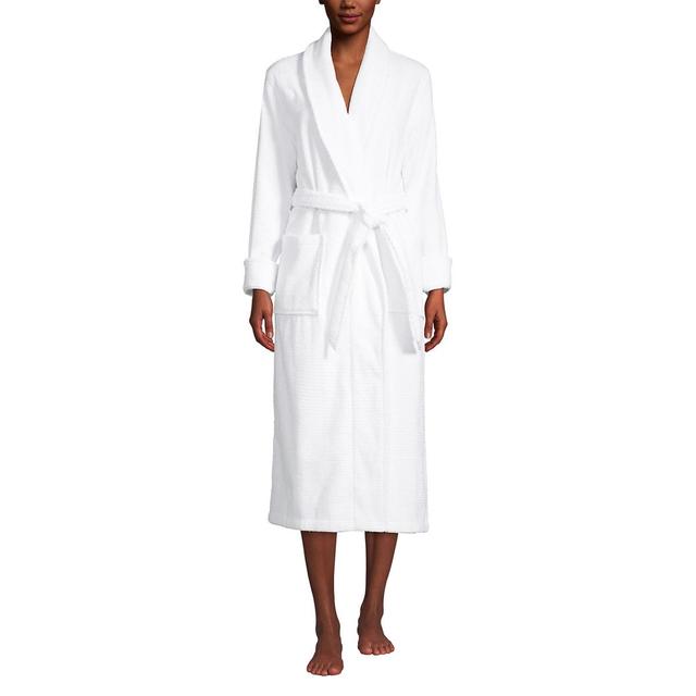 Petite Lands End Cotton Terry Long Spa Bath Robe, Womens Product Image