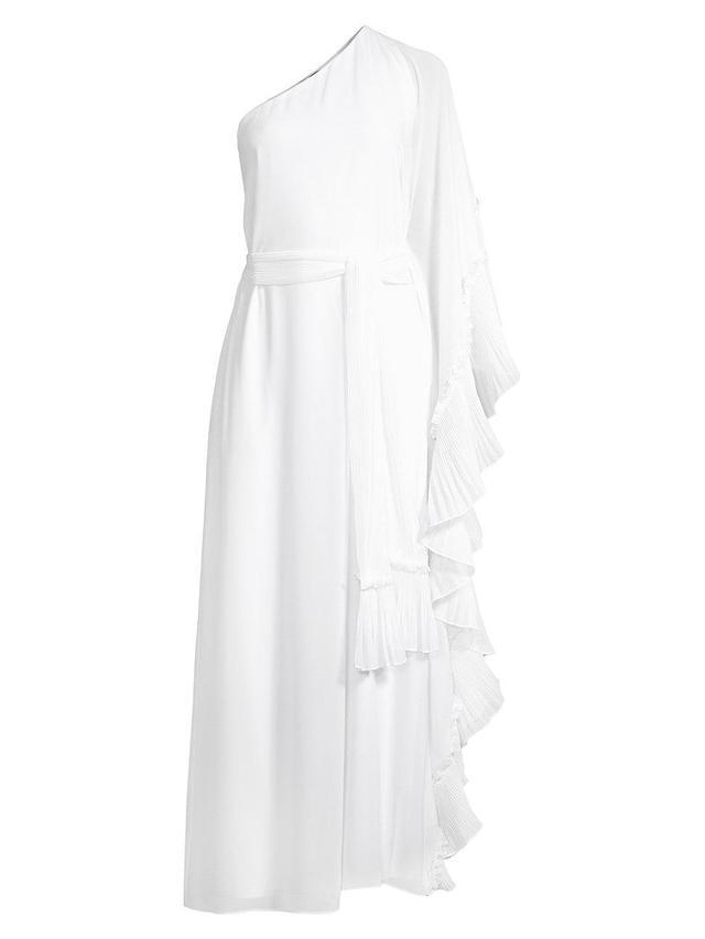 Womens Laura One-Shoulder Ruffled Maxi Dress Product Image