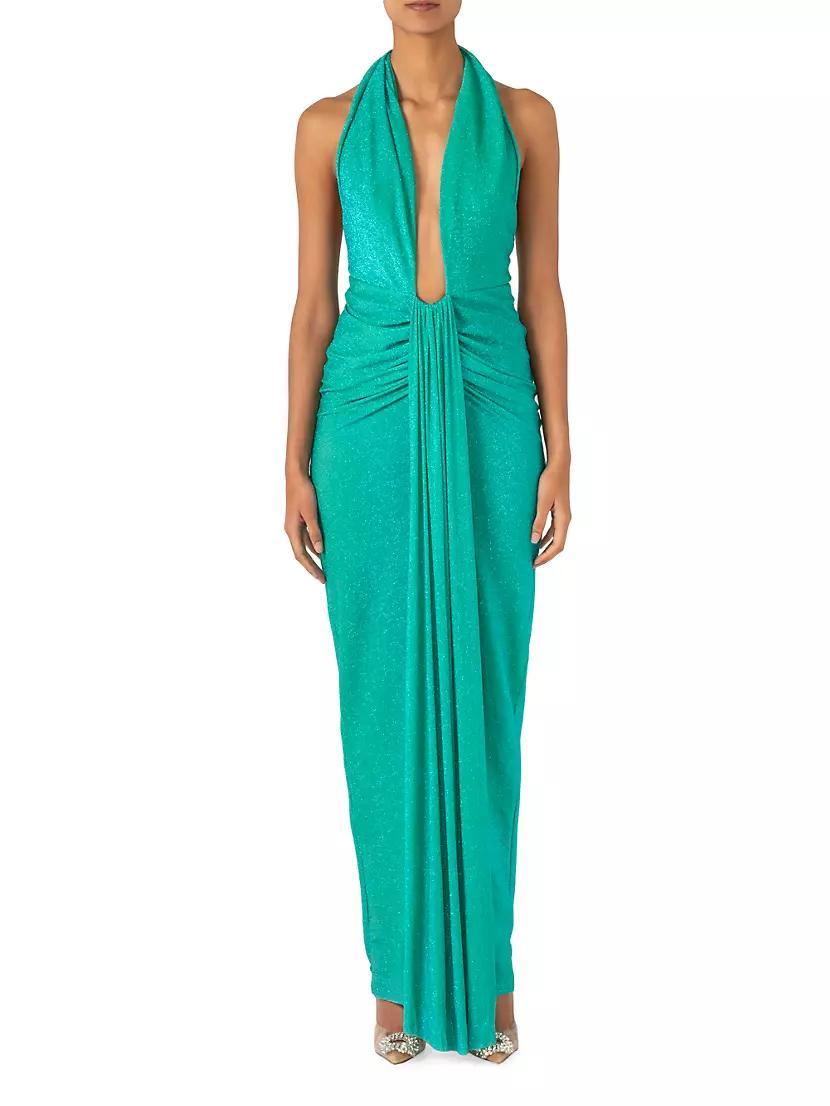 Sarakiniko Nana Halterneck Maxi Dress Product Image