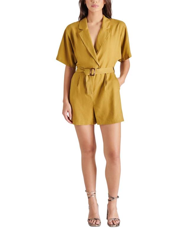 Women's Honor Belted Short-Sleeve Romper Product Image