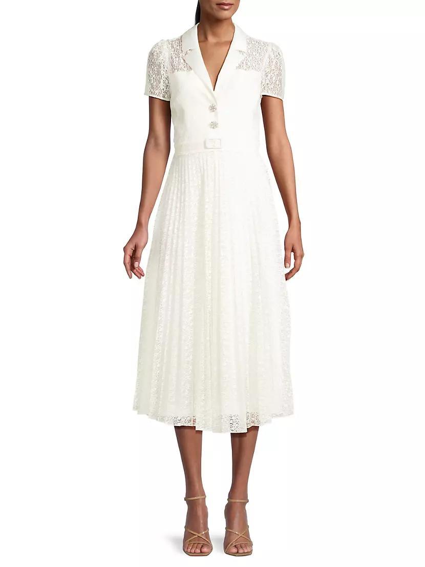 Carena Lace Belted Midi-Dress Product Image