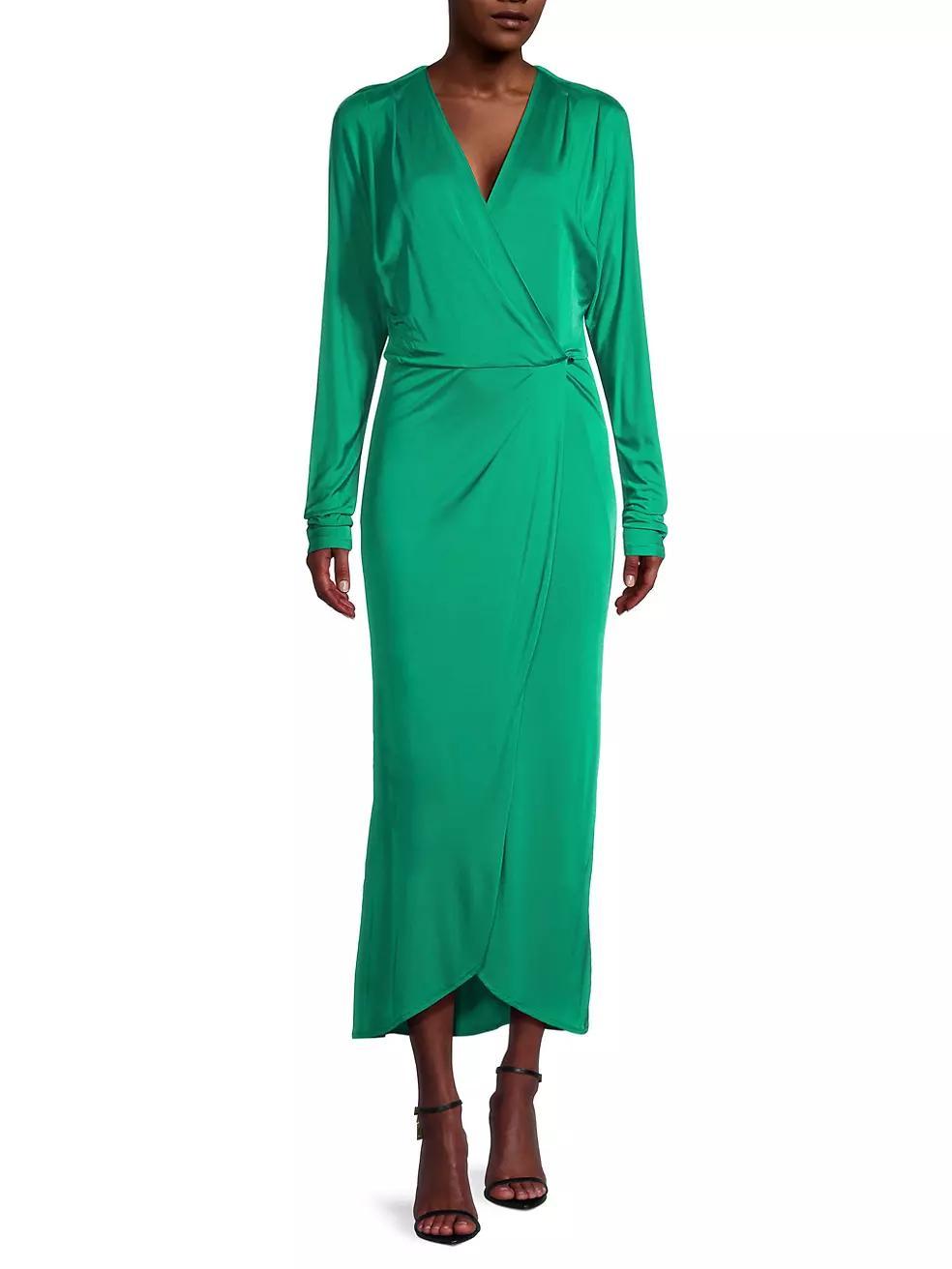 Aphrodite Jersey Wrap Midi-Dress Product Image