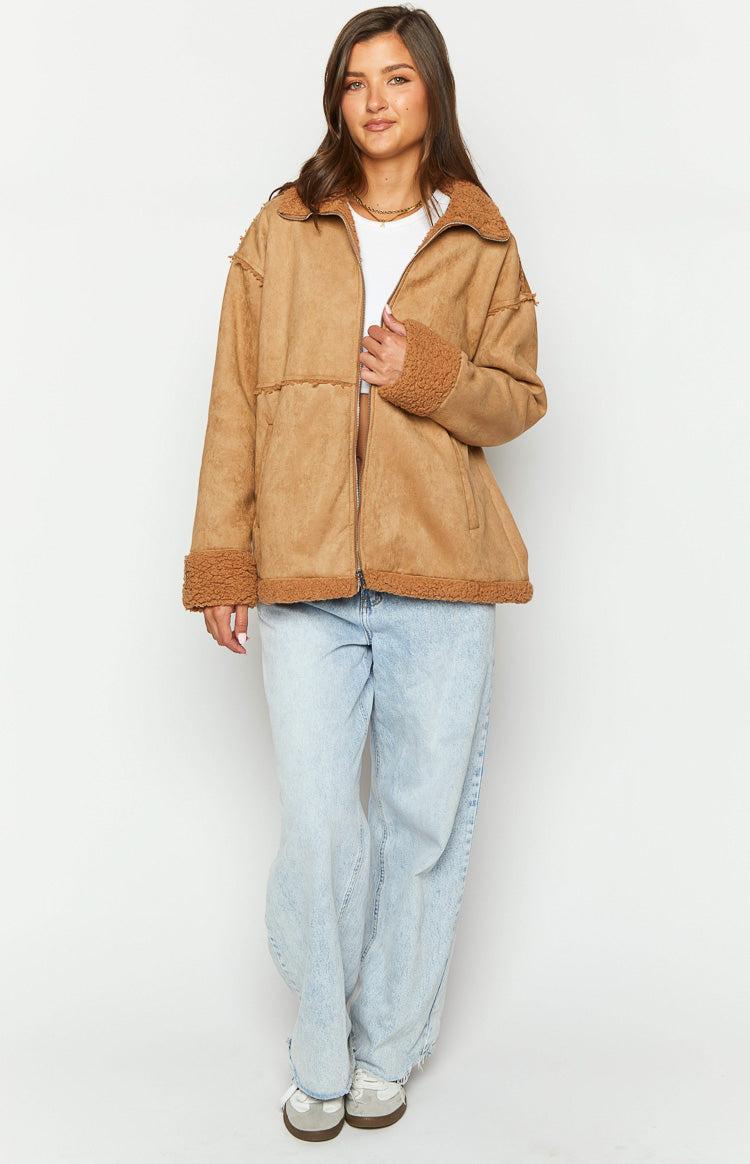 Willow Brown Suede Fur Jacket Product Image