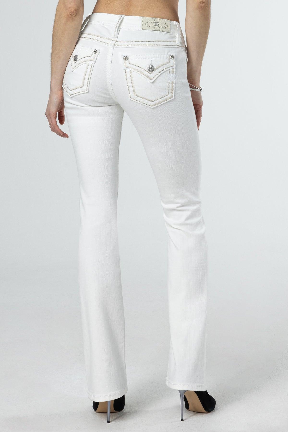 Classic White Bootcut Jeans Product Image