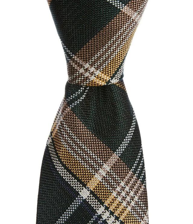 Roundtree & Yorke Textured Plaid 2 3/4#double; Silk Tie Product Image