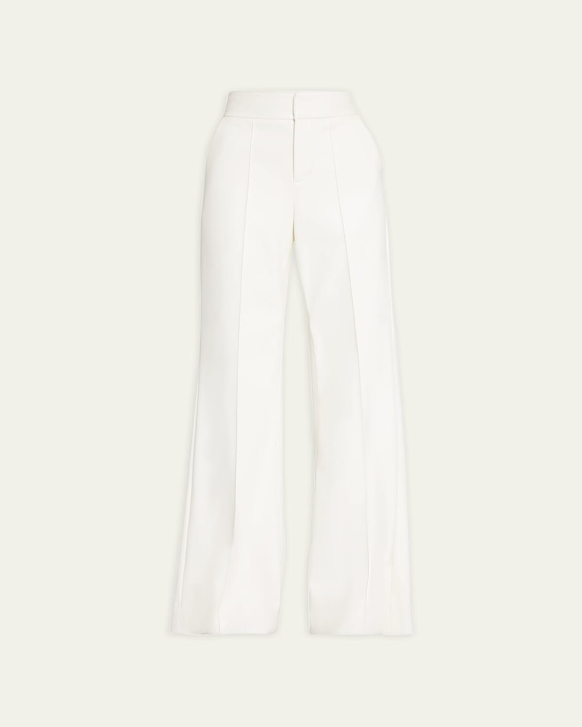 Womens Dylan Faux Leather Flare Trousers Product Image