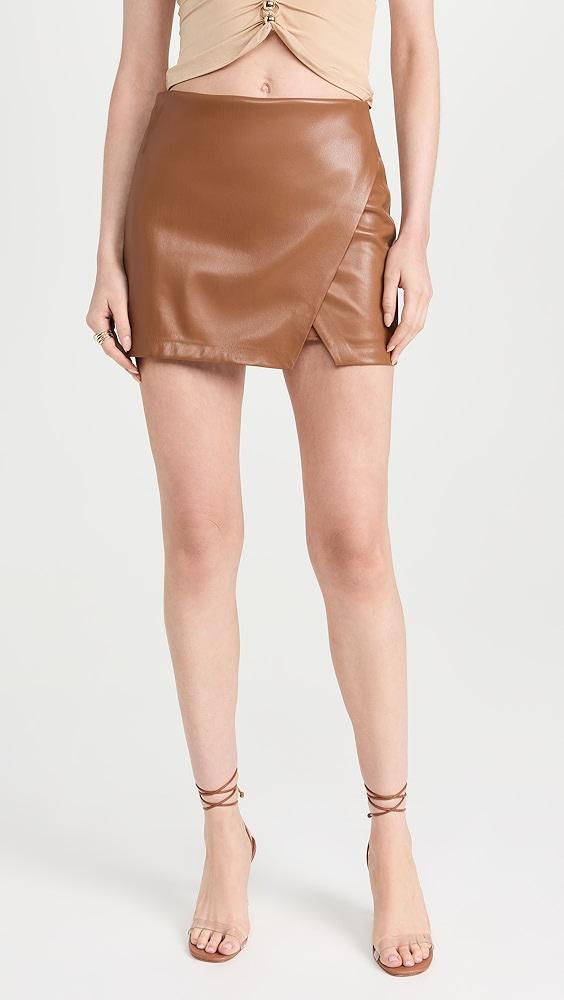 alice + olivia Siobhan Vegan Wrap Mini Skirt | Shopbop Product Image