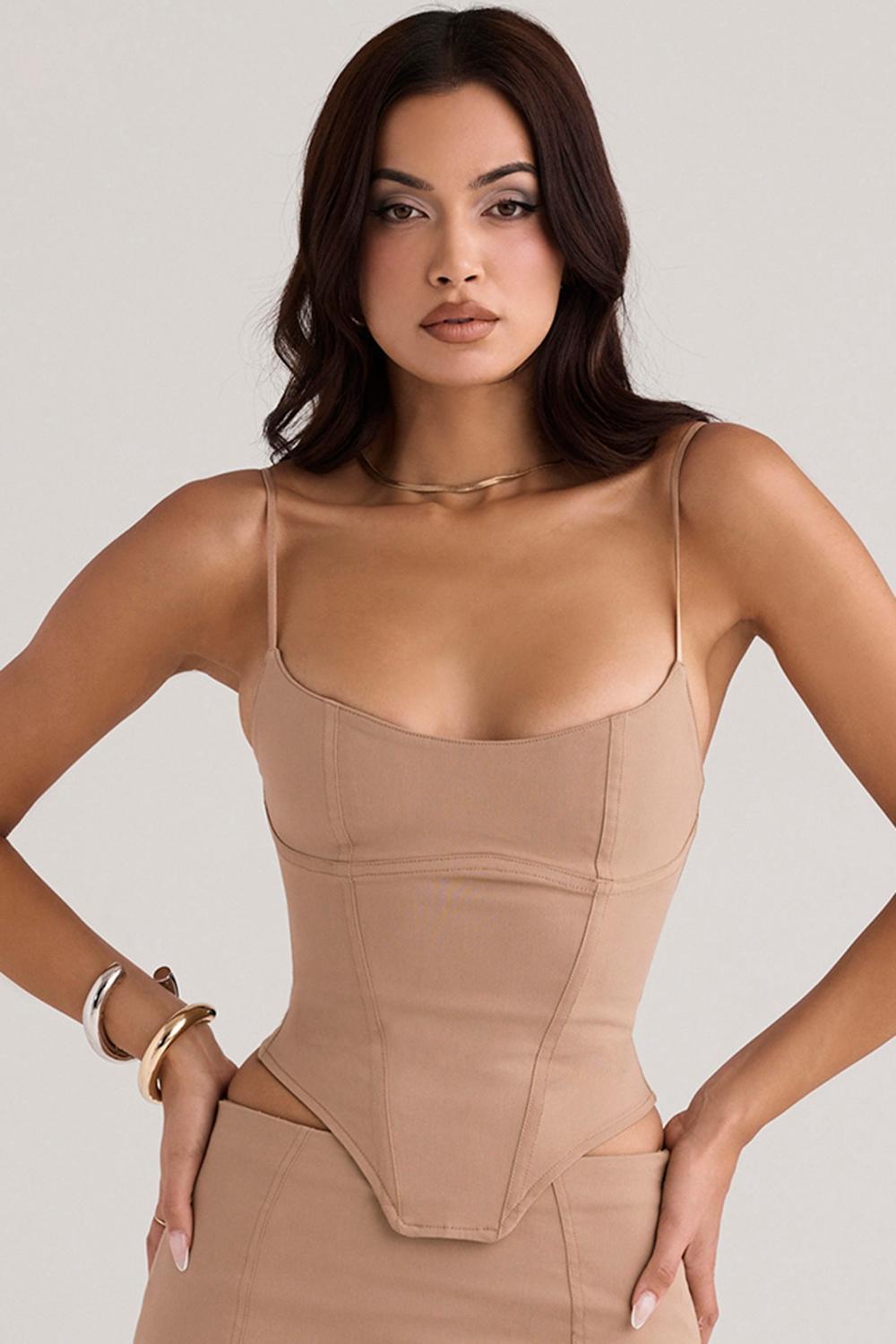 Flavia Beige Sculpting Corset Product Image