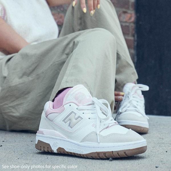 Womens New Balance 550 Athletic Shoe - Sea Salt / Pink Granite / Orb Pink Product Image