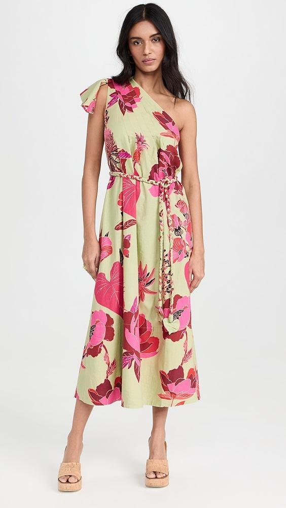 FARM Rio Fresh Garden Green One Shoulder Maxi Dress | Shopbop Product Image