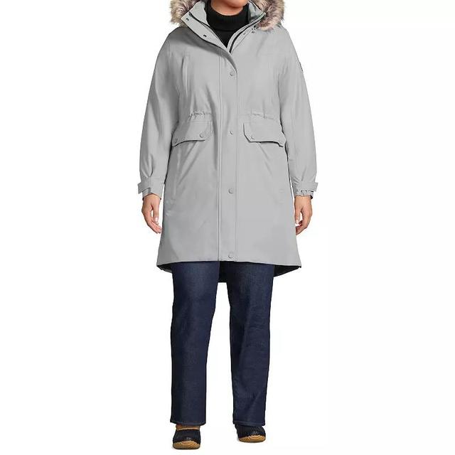 Plus Size Lands End Expedition Down Waterproof Winter Parka, Womens Fresh Green Product Image