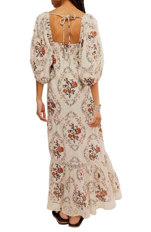 All The Attitude Floral-print Cotton Maxi Dress In White Product Image