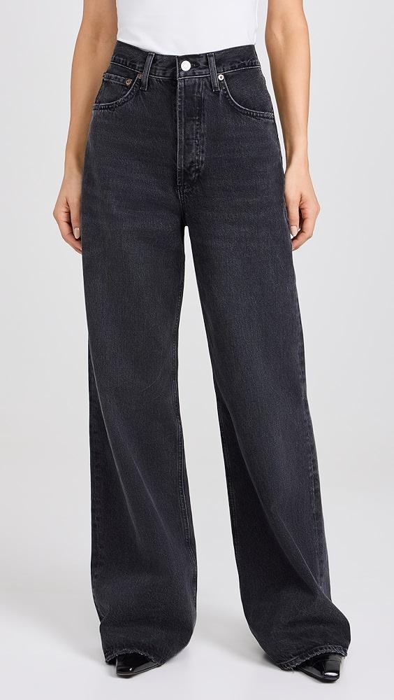 AGOLDE Dame High Rise Wide Leg Jeans | Shopbop Product Image