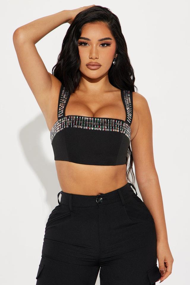 Shiny Nights Top - Black/combo Product Image