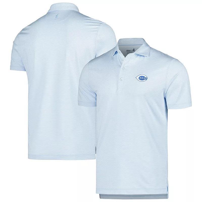 Mens johnnie-O Light Blue Cincinnati Reds Fathers Day Lyndon Polo Product Image