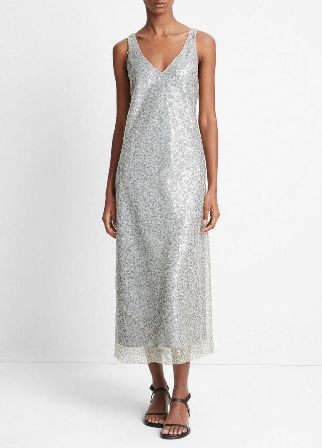 Lucite Metallic Sequin Slip Dress Product Image